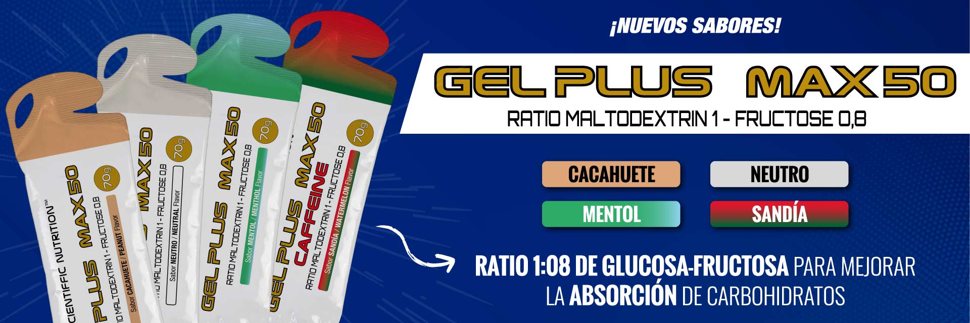 SN Banner Gel Plus Max 50 nuevos sabores